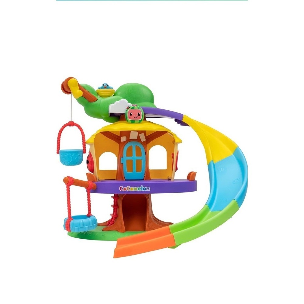 CoComelon Deluxe Clubhouse Playset Treehouse with Slide Swing Seesaw and More